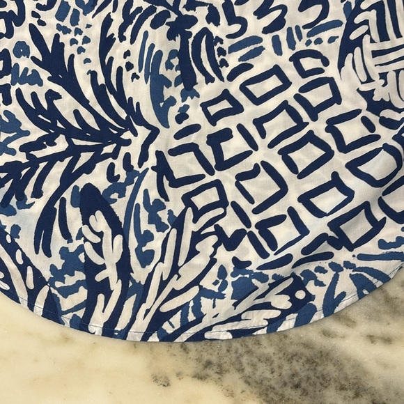 Lilly Pulitzer Sleeves Top Blue White XXS Excellent Condition! - Picture 7 of 9